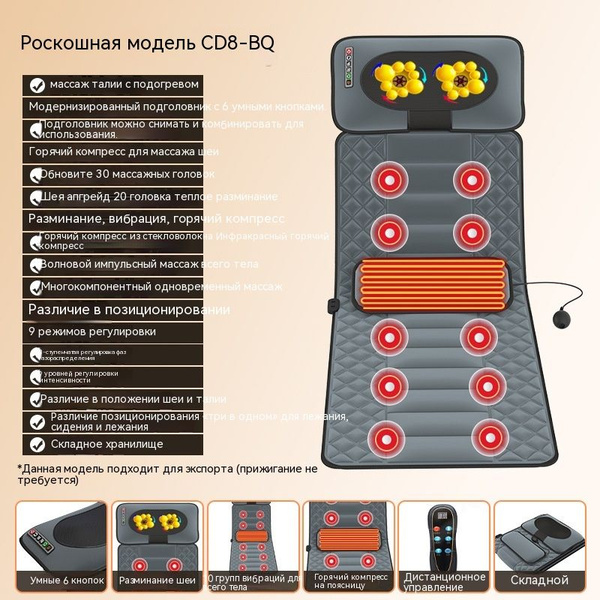 Массажный коврик 1 светло-серый Массажный аппликатор, ортопедический ...