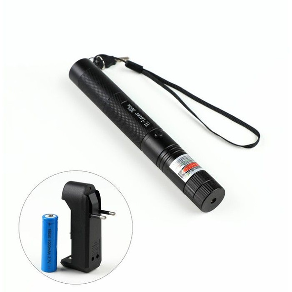 Лазерная указка мощная. Зеленый луч. С аккумулятором. - купить с ...