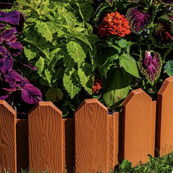 Характеристики Забор \"Дачник\", бордюр садовый терракот подробное ...