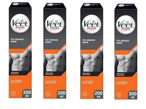 Крем для депиляции Veet Men, 200 мл 4 шт. - купить с доставкой по ...