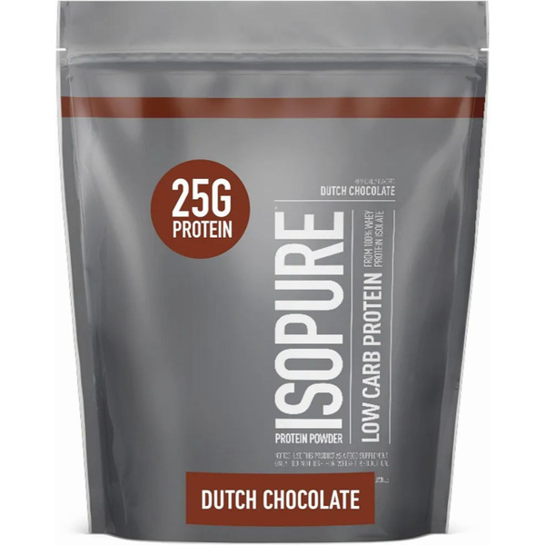 Isopure Zero Carb Изолят сывороточного протеина (Датский шоколад), 30 ...