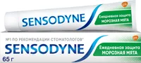 Зубная паста Sensodyne Ежедневная защита Морозная мята, для чувствительных зубов, с фтором, 65 г. Спонсорские товары