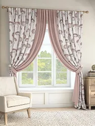 Комплект из 2-х предметов Портьера 2 шт. Подхват не входит в комплект. Легкая основа пудрово-розового цвета  ...