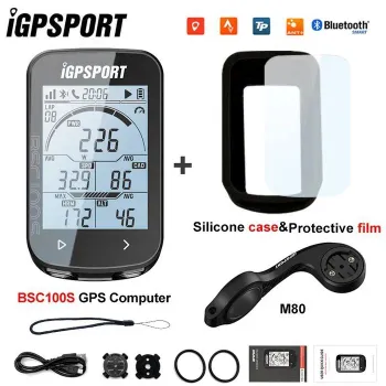 iGPSPORT BSC100S велосипедный компьютер беспроводной Bluetooth аксессуары для велосипедного одометра + кронштейн M80