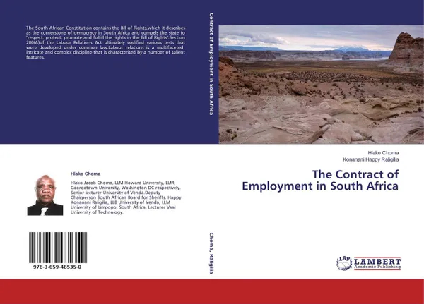 Обложка книги The Contract of Employment in South Africa, Hlako Choma and Konanani Happy Raligilia