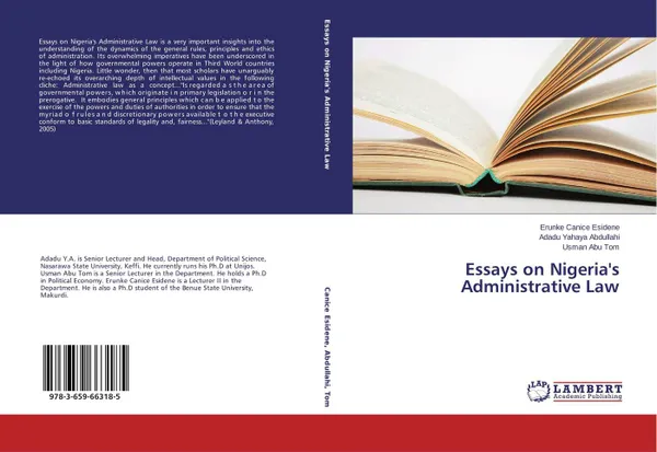 Обложка книги Essays on Nigeria's Administrative Law, Erunke Canice Esidene,Adadu Yahaya Abdullahi and Usman Abu Tom