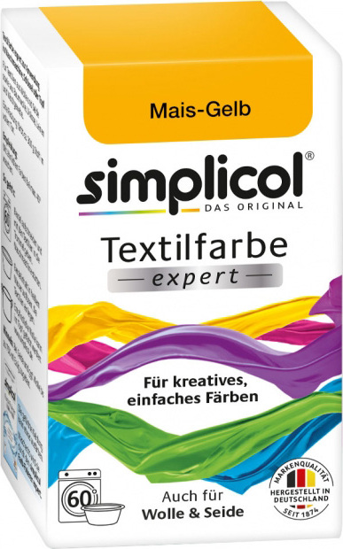 фото Simplicol Expert Краска для окрашивания шерсти, шелка, хлопка, льна и вискозы, желтая Heitmann