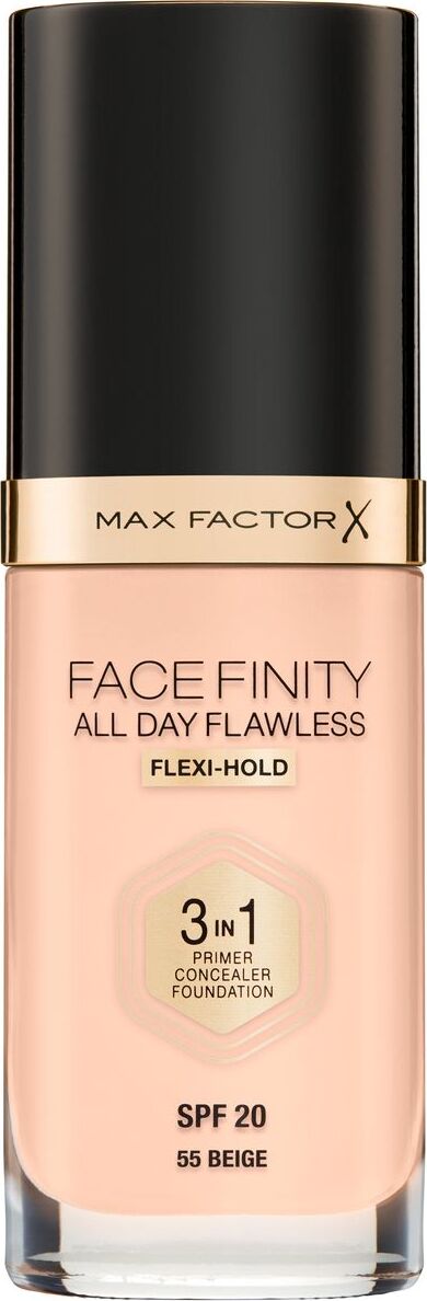 фото Max Factor Тональная основа 3в1 "Facefinity All Day Flawless", SPF 20, тон №55 (beige), 30 мл