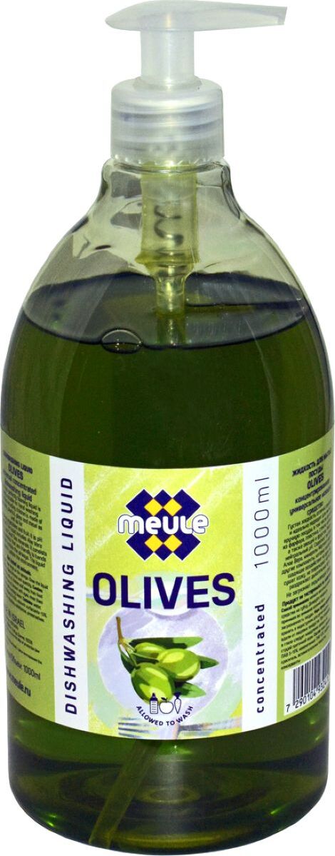 фото Жидкость для мытья посуды Meule Dishwashing Liquid Olives, концентрат, 1 л