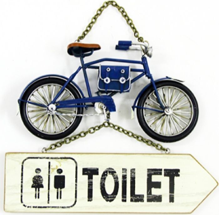 фото Украшение на стену "Велосипед Toilet", MR-50451, 25 х 4 х 27 см Noname
