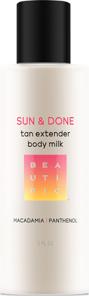 фото BEAUTIFIC Sun & Done увлажняющее молочко-прологатор загара с эритрулозой и босвелией