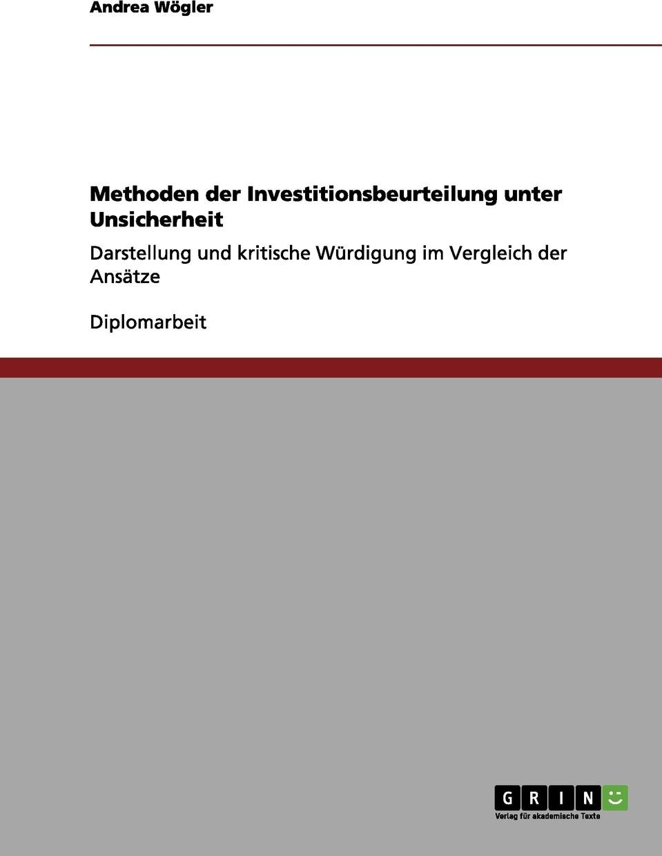 фото Methoden der Investitionsbeurteilung unter Unsicherheit