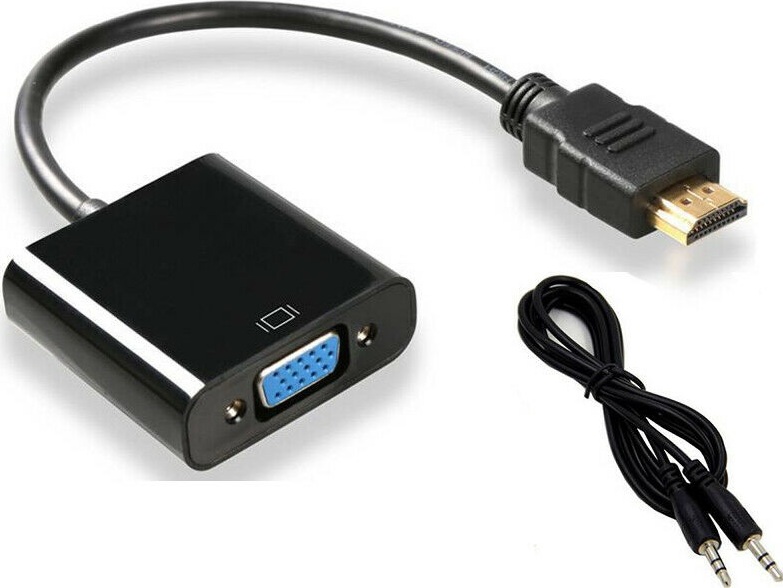 HDMIкабель/КабельHDMI/Переходник-конвертерDGMediaHDMItoVGAAdapter+AUXкабель(AT1014)/Черный