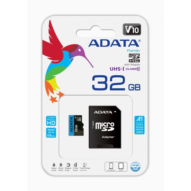 КартапамятиADATAAUSDH32GUICL10A1-RA132GB