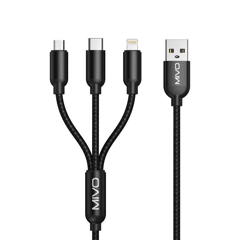 Кабель 1 м, MIVO MX-73, черный - купить по низкой цене в интернет ...