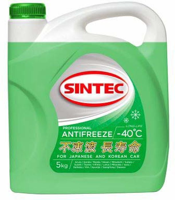 Антифриз Sintec OEM for Japanese and Korean Cars, цвет: зеленый, 5 кг ...