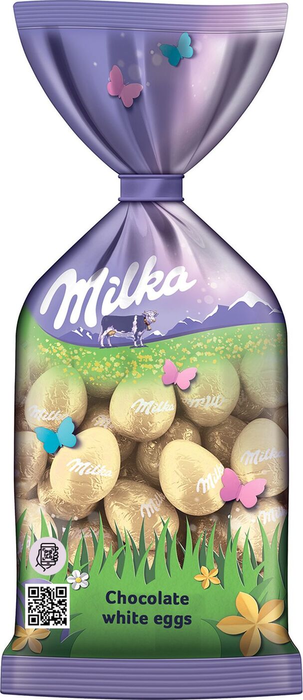 Шоколадные яйца Milka Мини с белым шоколадом, 100 г - купить с ...