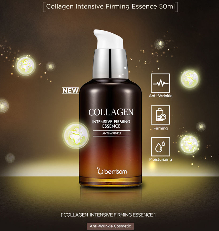 Intensive firming. Сыворотка Collagen Moisturizing Essence. Антивозрастная корейская косметика после 40. Berrisom Collagen Intensive Firming Essence эссенция для лица укрепляющая с коллагеном.