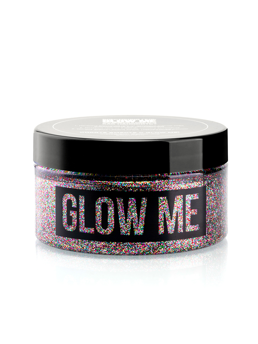 Glow me отзывы. Глиттеры Glow me. Глиттер для тела. Глиттер гель на волосах. Глиттер гель для лица.