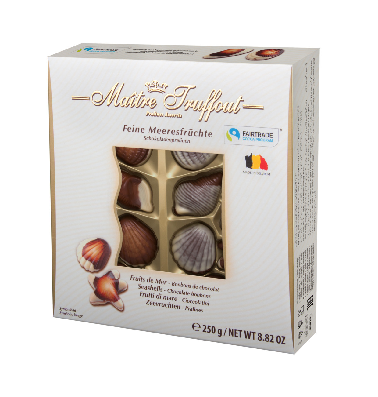 Шоколадные конфеты ракушки Maitre Truffout 250гр