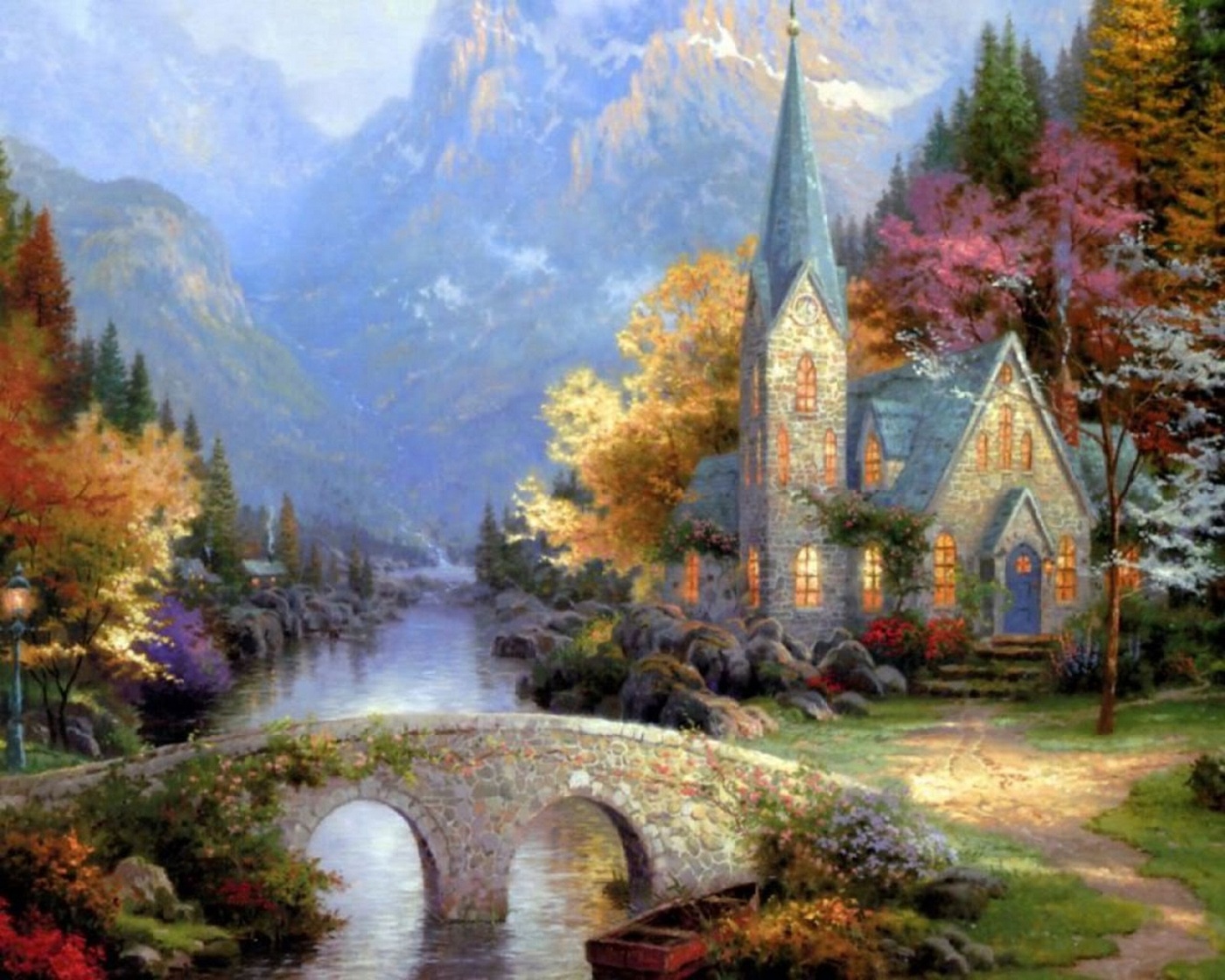 Thomas kinkade. Томас Кинкаде живопись горы. Американский художник Томас Кинкейд. Художника Томаса Кинкейда (Thomas Kinkade). Томас Кинкейд картины замок.