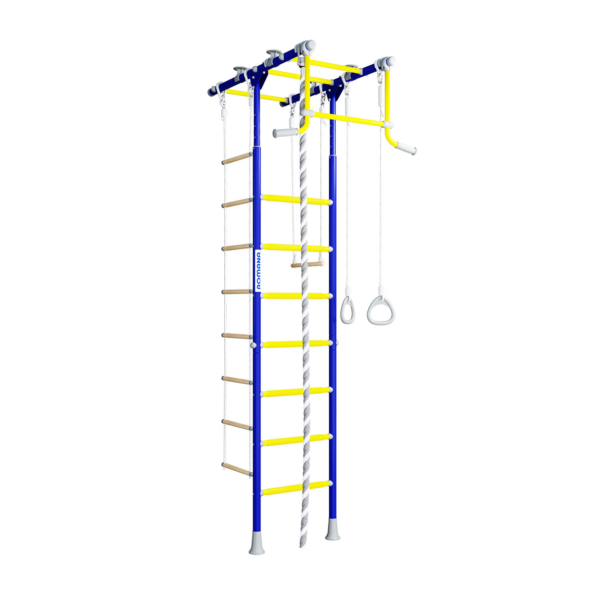 Шведская стенка, детский спортивный комплекс для дома Romana R1 синяя слива