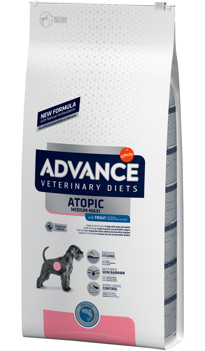 Сухой корм ADVANCE VETERINARY DIETS ATOPIC MEDIUM/MAXI для взрослых ...