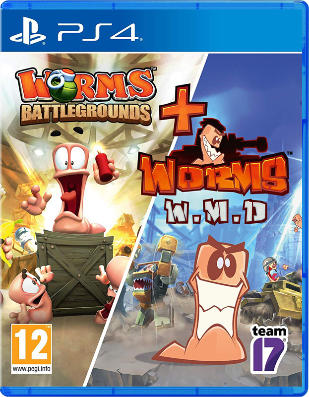 Игра Worms Battlegrounds + Worms WMD - Double Pack для PS4