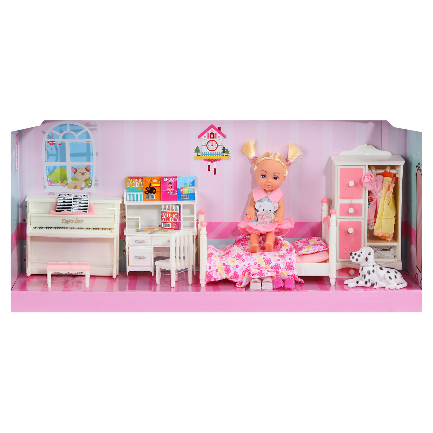 Кукла defa Lucy с ребенком, коляской и кроваткой 29 см 8363