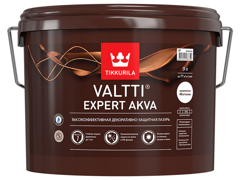 Tikkurila Valtti Expert Akva / Тикурила Валтти Эксперт Аква Орегон 9 Л Антисептик Для Дерева "Тиккурила"