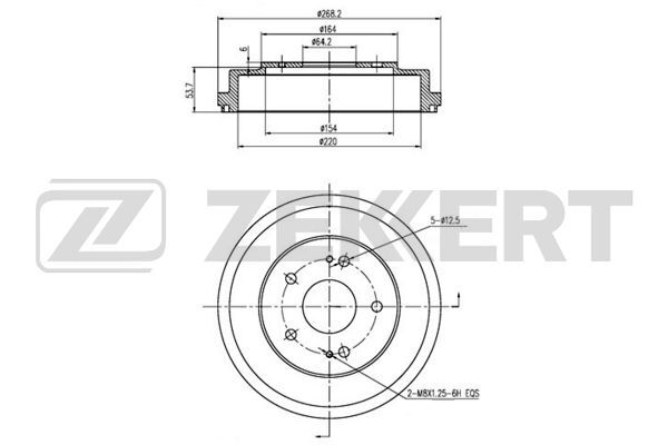 Zekkert Барабан тормозной, арт. BS5156