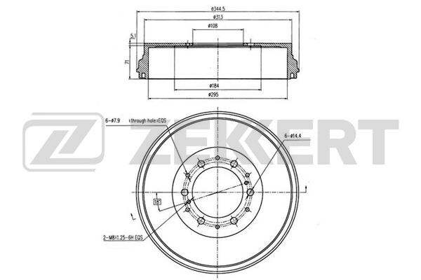 Zekkert Барабан тормозной, арт. BS5850