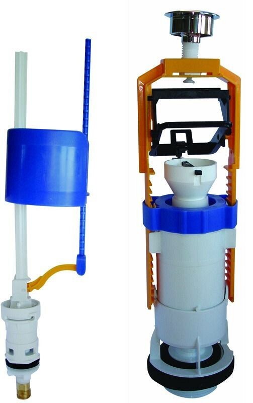 Комплект арматуры для унитаза Oli Deco одинарный слив нижняя подводка 1 ...