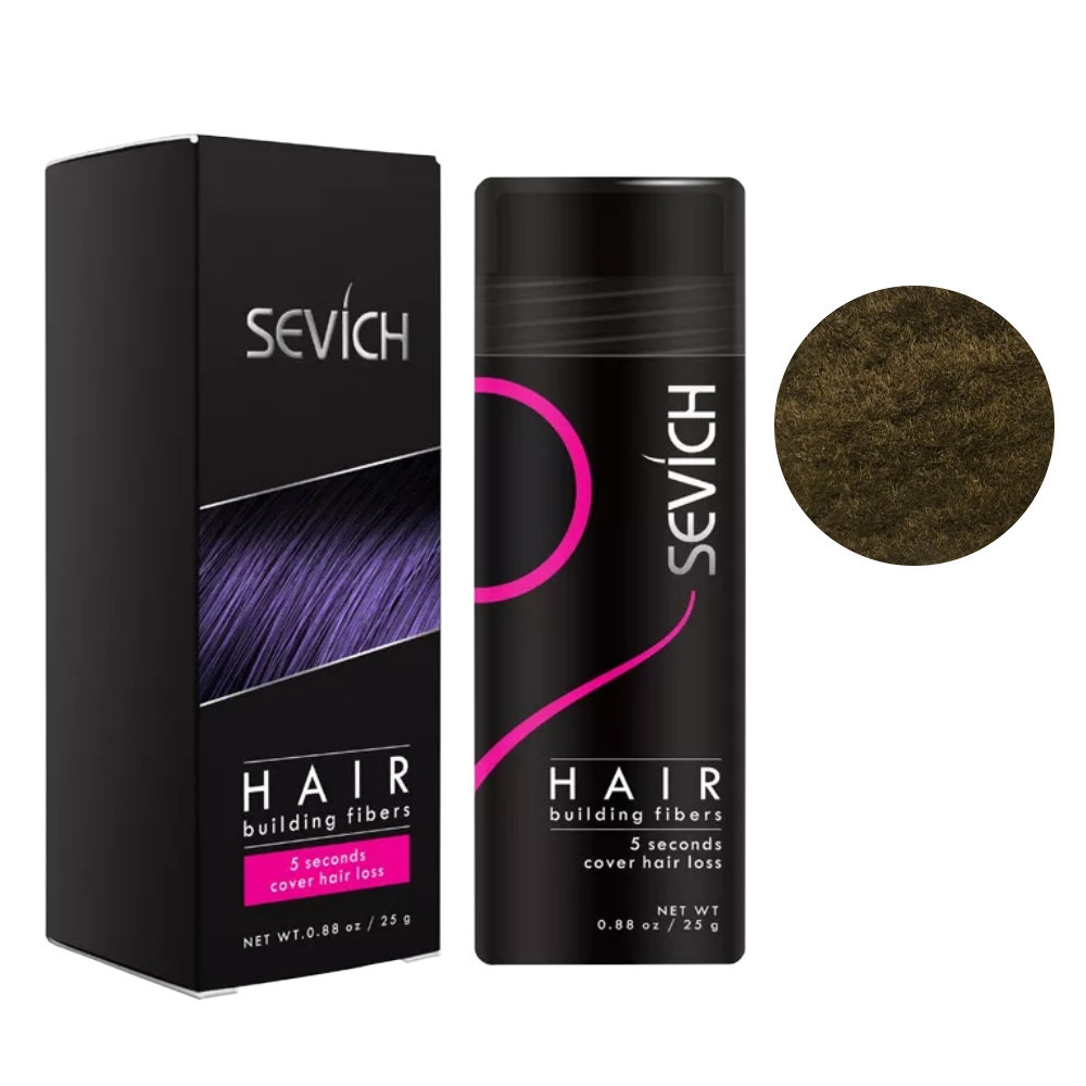 Sevich Загуститель для волос Hair Fibers, 25 гр, light brown (светло-каштановый)