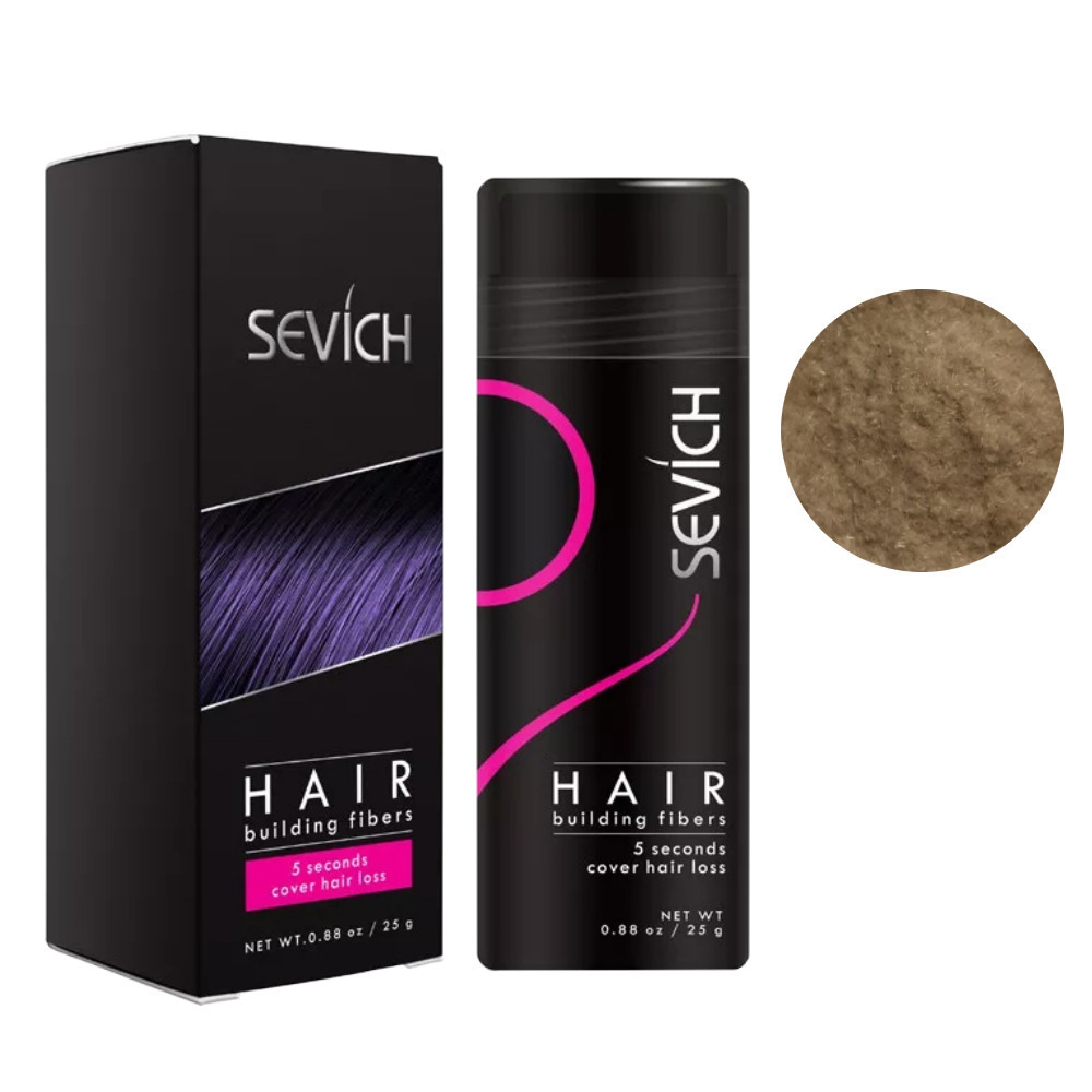 Sevich Загуститель для волос Hair Fibers, 25 гр, medium blonde (темно-русый)