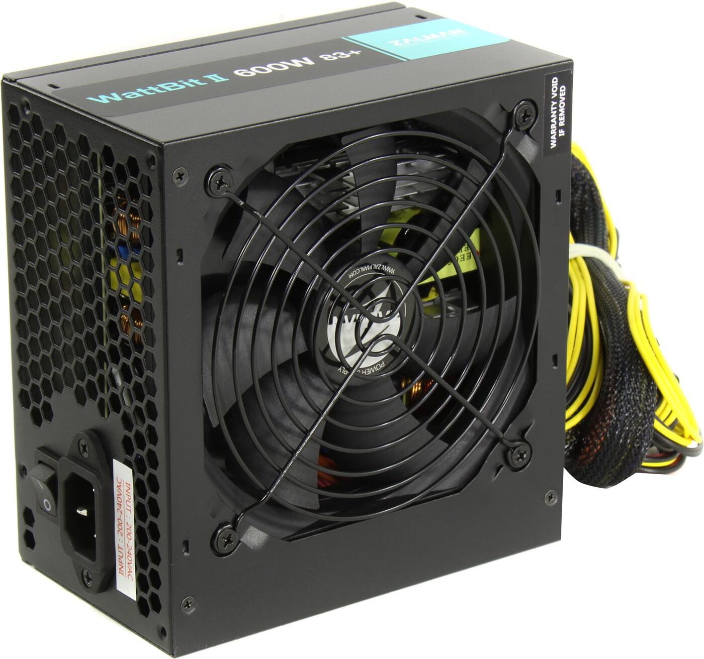 Блок питания 600W Zalman ZM600-XEII Wattbit 83+ (ATX, 20+4 pin, 120mm ...