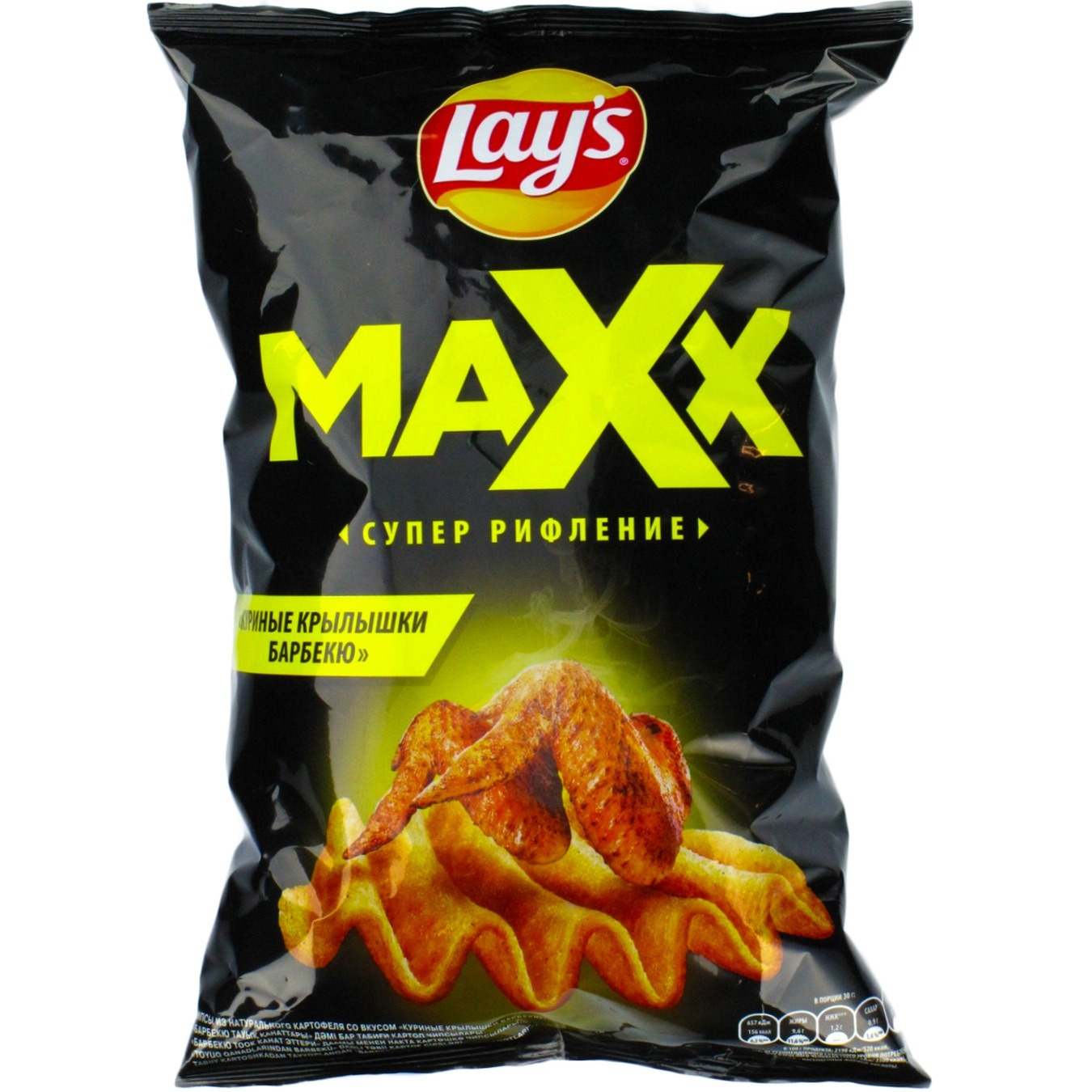 Характеристики Чипсы Lay's Maxx крылышки барбекю 145г, 6 шт, подробное ...