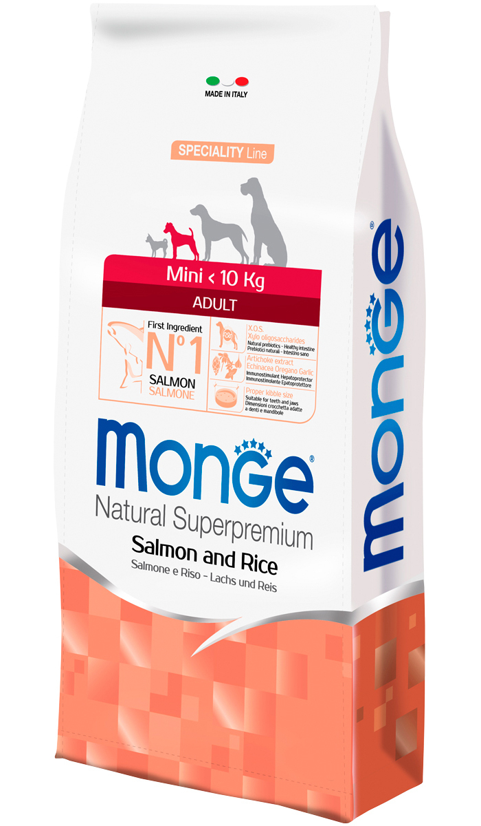 Сухой корм MONGE SPECIALITY DOG MINI ADULT SALMON для взрослых собак ...