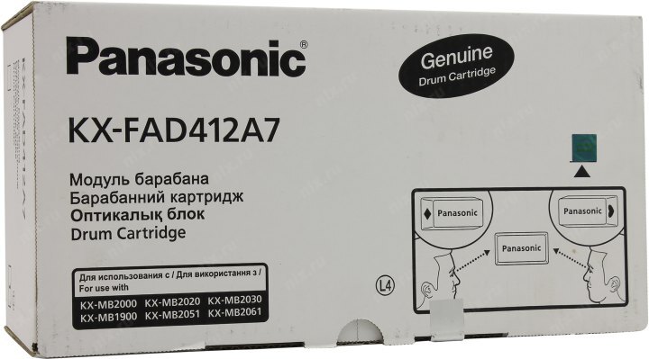 Фотобарабан Panasonic KX-FAD412A, черный, для лазерного принтера ...