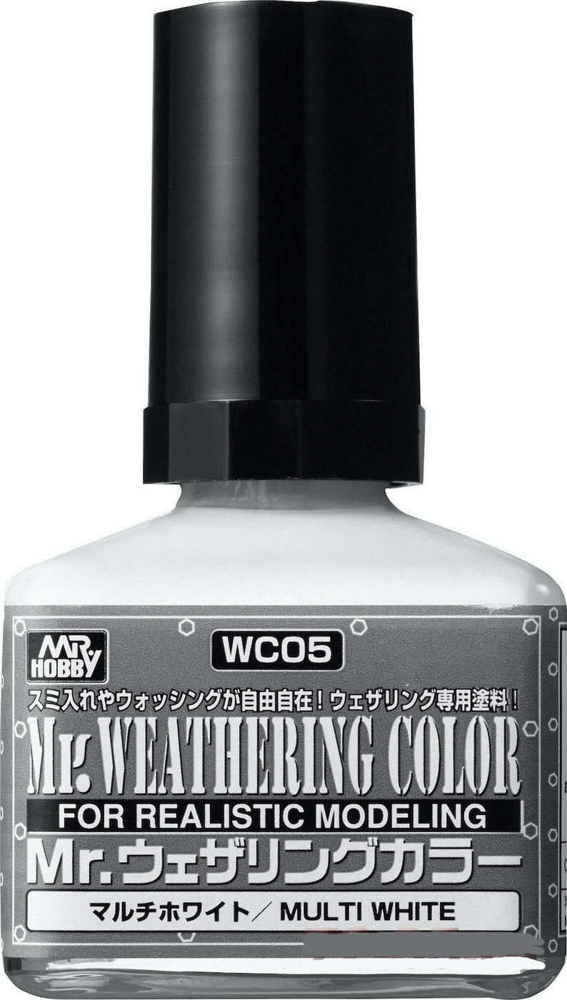 MR.HOBBY Mr.Weathering Color Multi White, Белый, Смывка для везеринга без кисточки, 40 мл