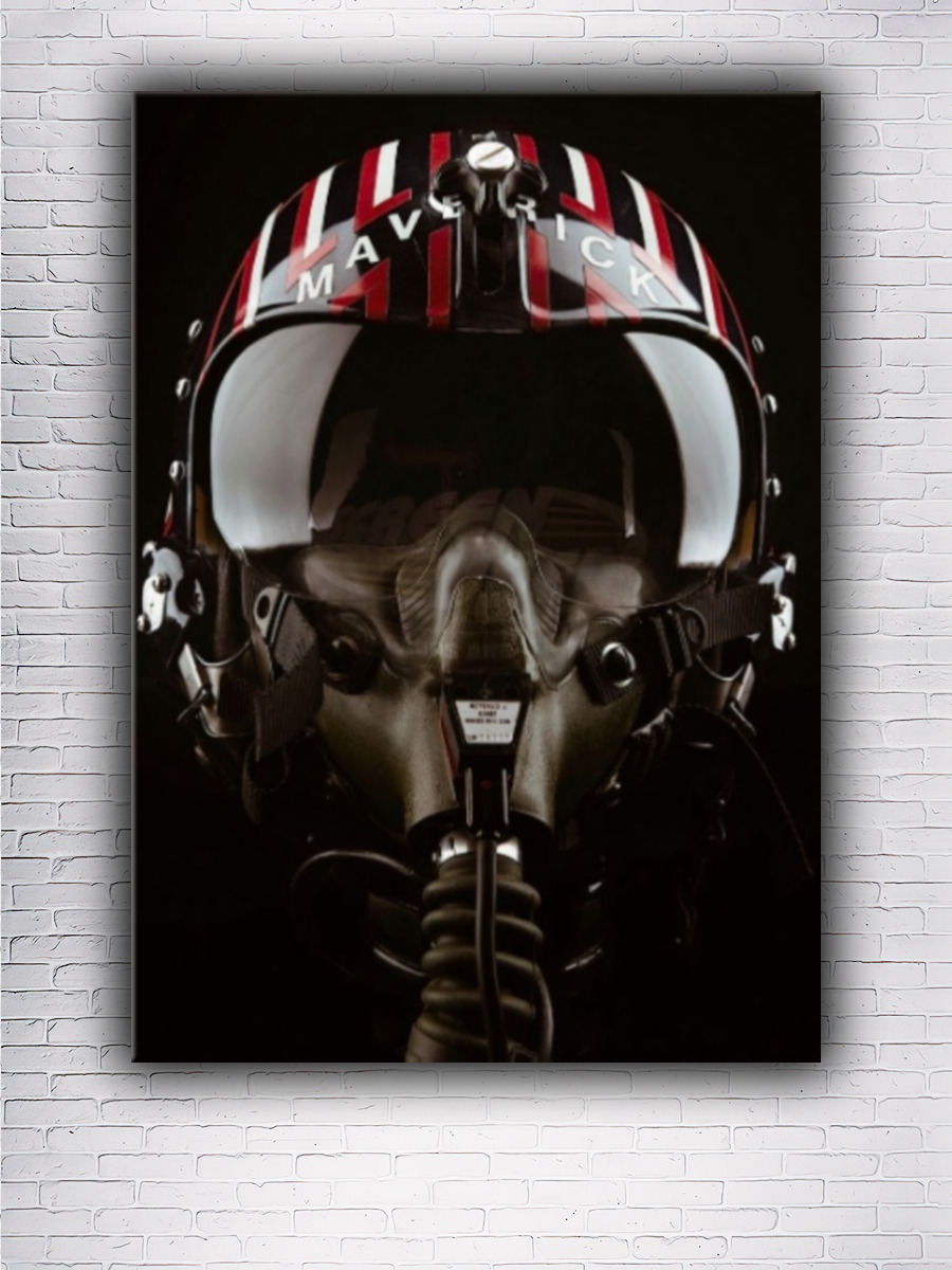 Картина на холсте для интерьера -Top Gun Maverick/Шлем 60х80 - купить по ни...