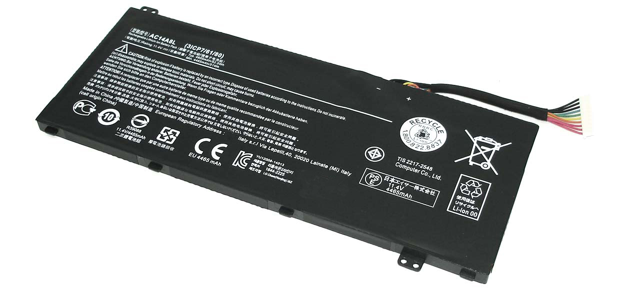 Ac14a8l Kt.0030g.001 Batterie d'ordinateur portable compatible Acer V15  N16c7 Nitro Aspire Vn7-571 Vn7-571g Vn7-591g Vn7-791g Ms2391 Vx5-591g