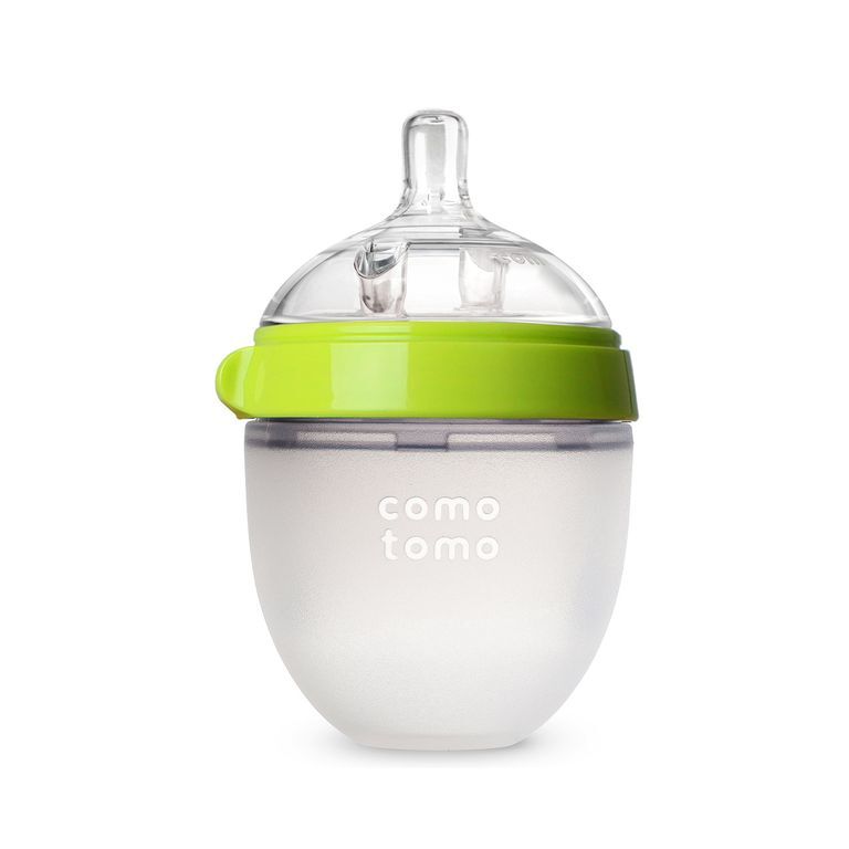 Бутылочка для кормления COMOTOMO, цвет зеленый (150 мл.) Natural Feel Baby Bottle