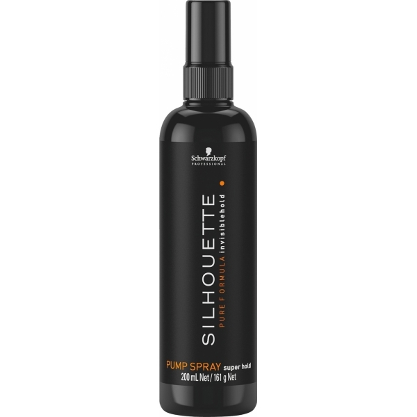 SCHWARZKOPF PROFESSIONAL Лак-спрей SILHOUETTE для волос, безупречная ультрасильная фиксация Pure Pumpspray Super hold, 200 мл