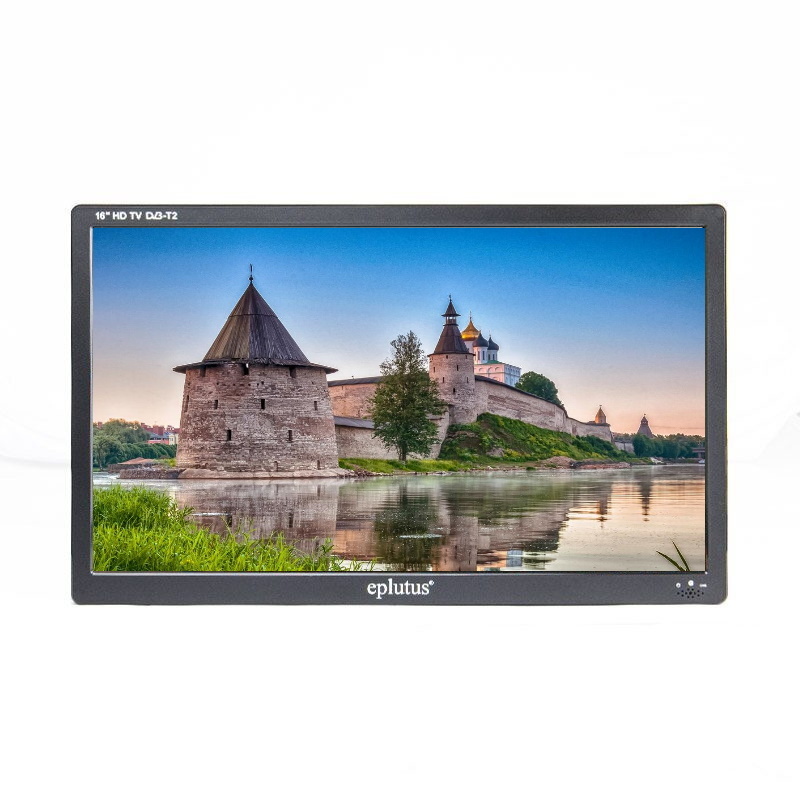 Eplutus Портативный телевизор 16" HD, черный