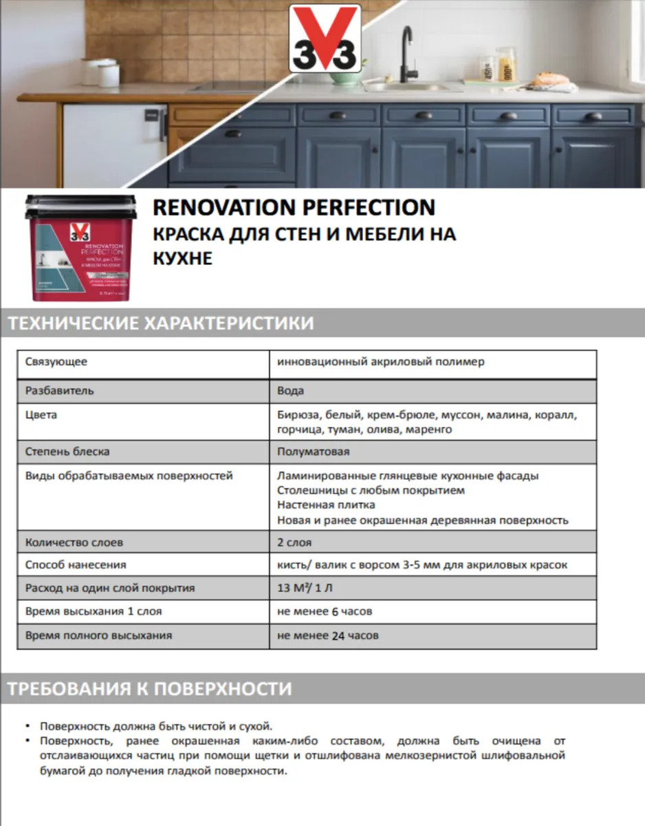 3v3 краска для стен и мебели ванная комната renovation perfection