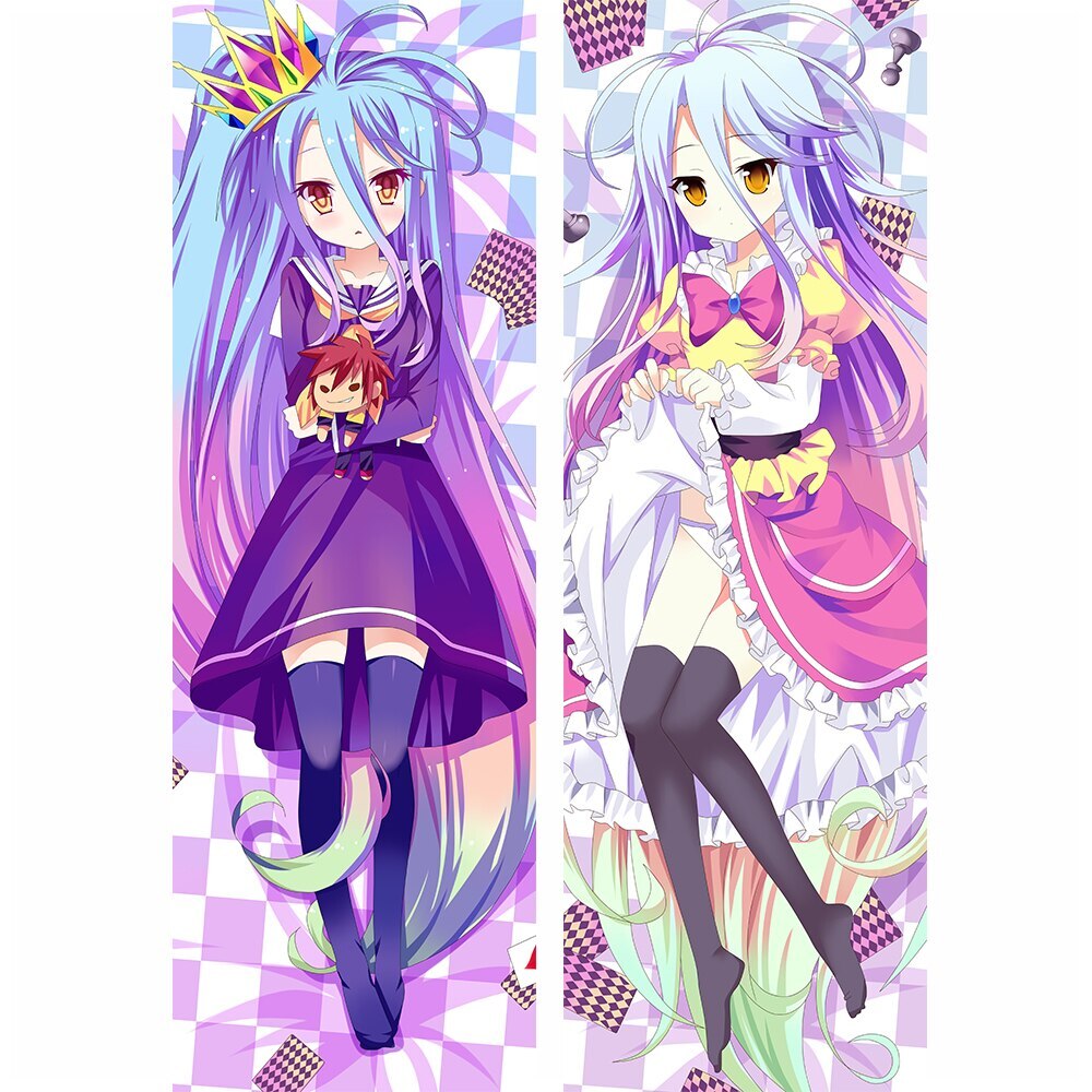 Наволочка дакимакура Shiro No Game No Life 150х50 см - купить с доставкой  по выгодным ценам в интернет-магазине OZON (289926742)