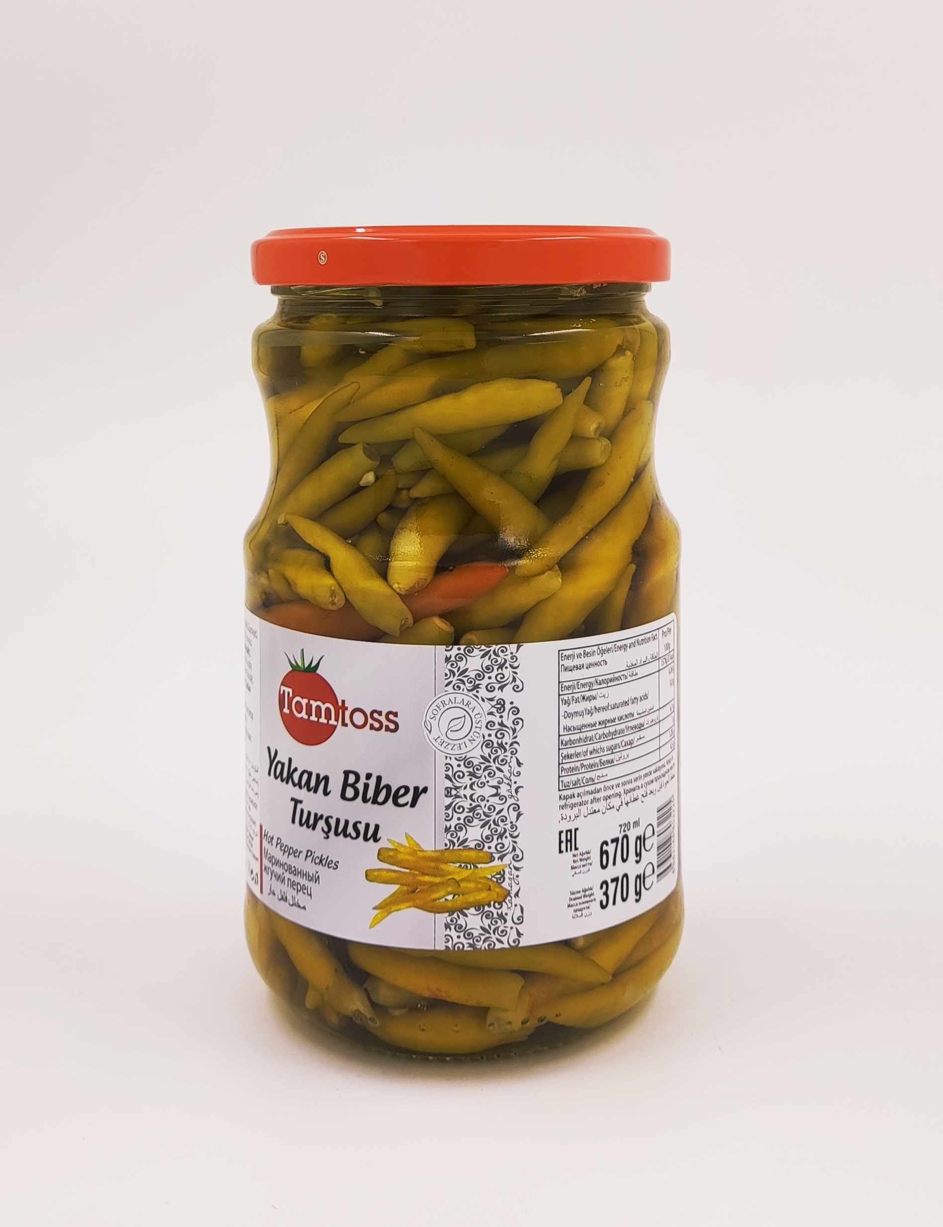Маринованные острые перцы TAMTOSS YAKAN 670гр (Net 370) — купить в ...