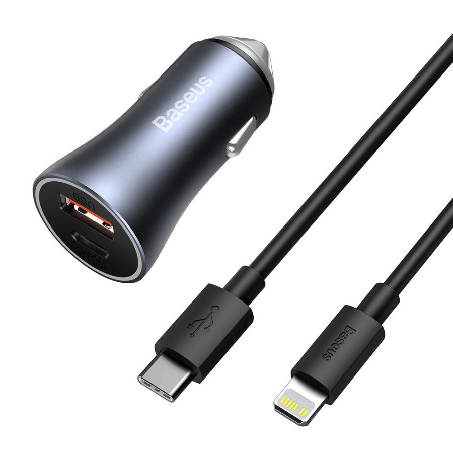 Автомобильное зарядное устройство Baseus CCJD-03 USB, USB Type-C - купить  по доступным ценам в интернет-магазине OZON (805280106)