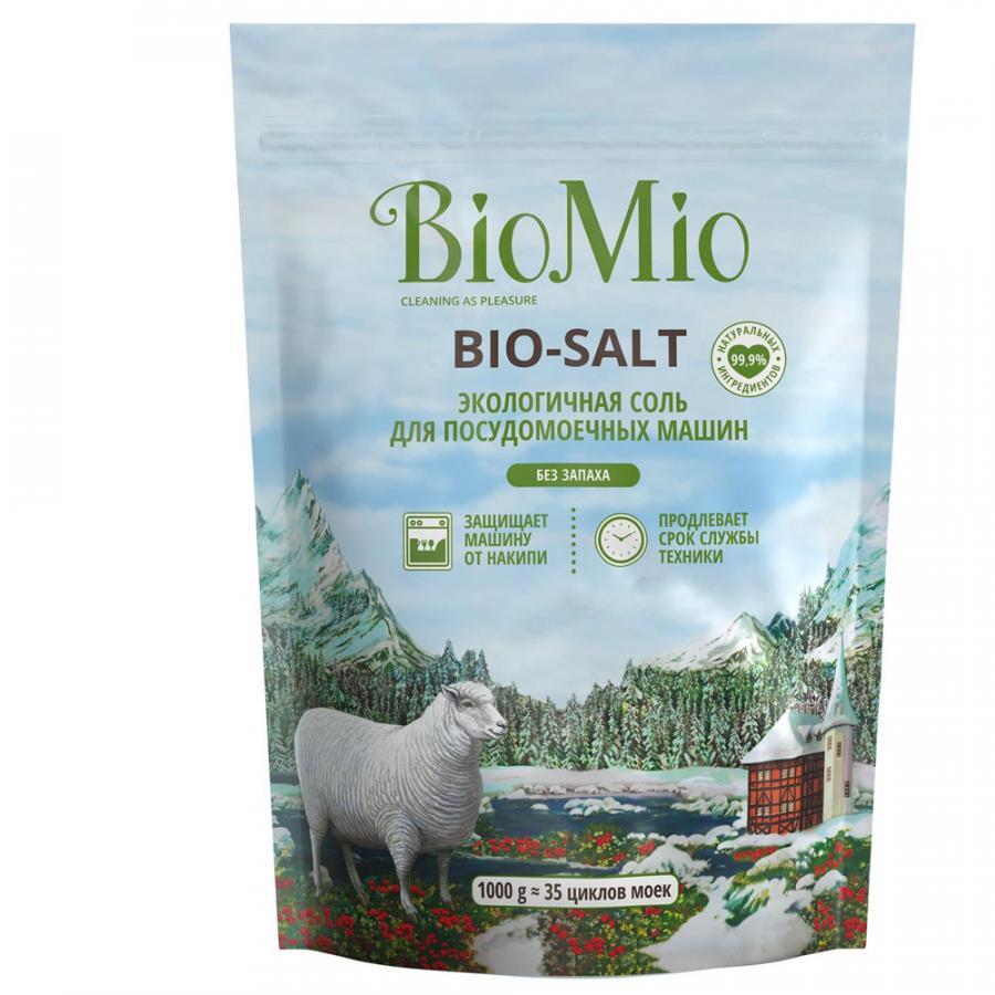 Соль для посудомоечных машин BioMio Bio-Salt 1 кг, 4 шт.